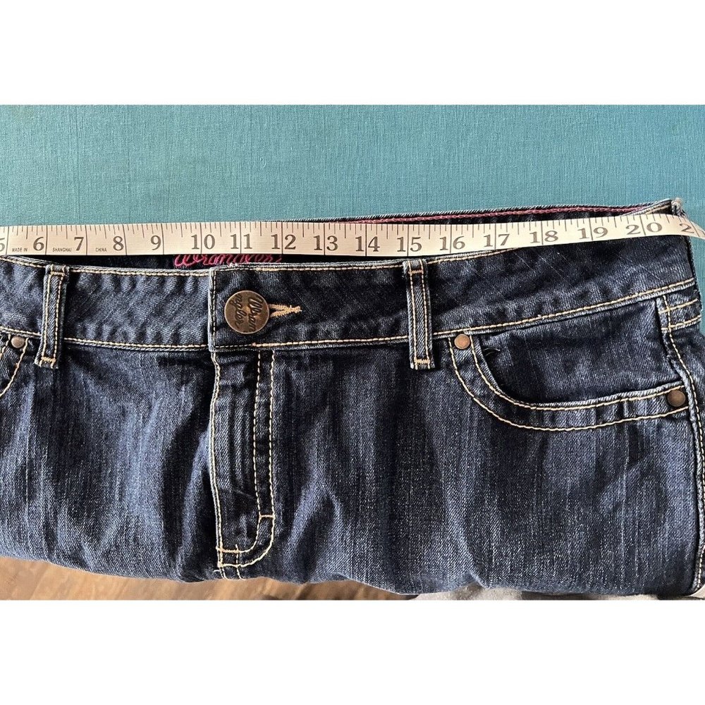 Wrangler Denim Pink Label Blue Jean womens western Skirt, Size 19 - Picture 6 of 7
